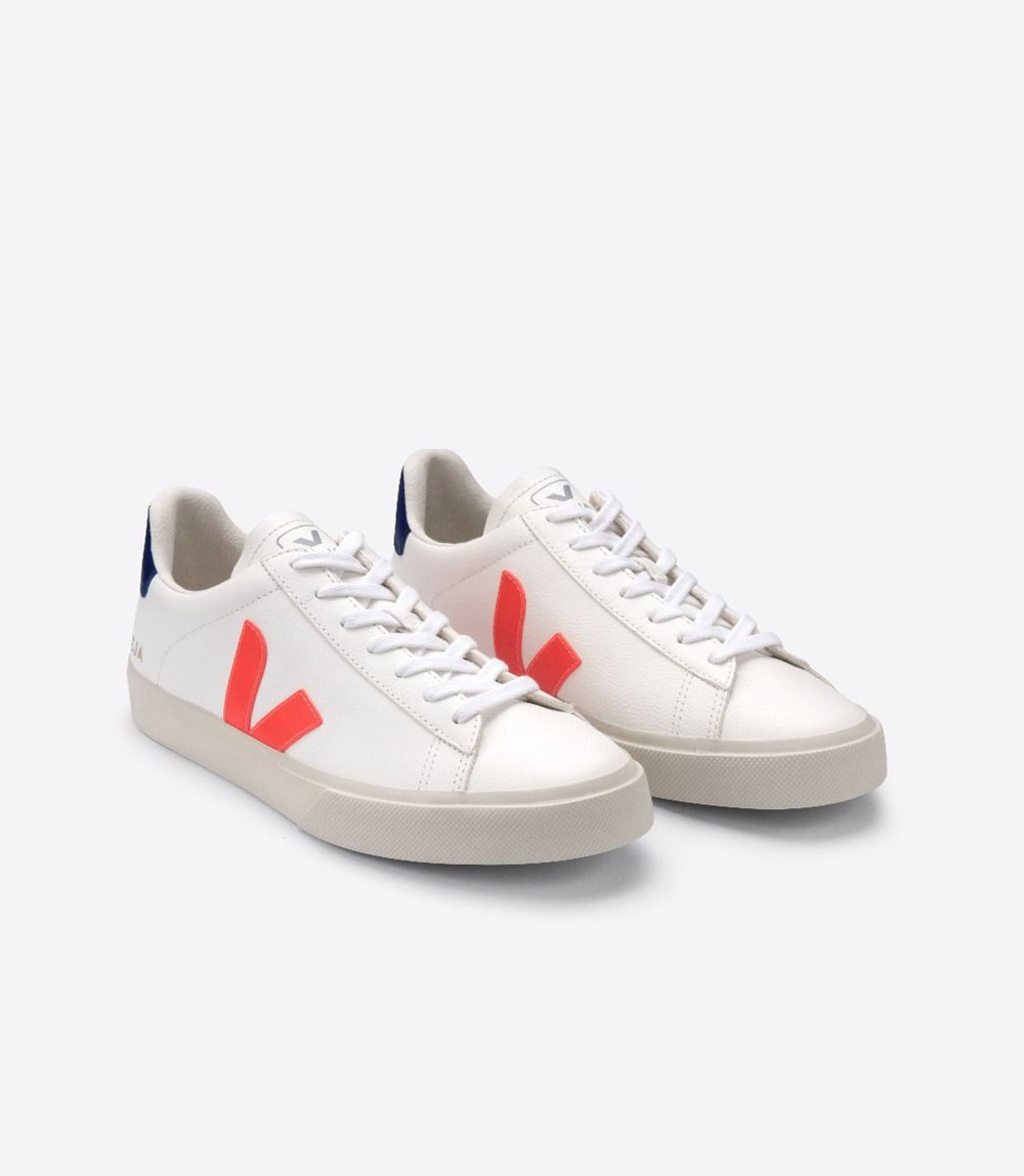 Tenis Veja Hombre - Campo Chromefree - Blancos/Naranjas - 148VWCHOJ